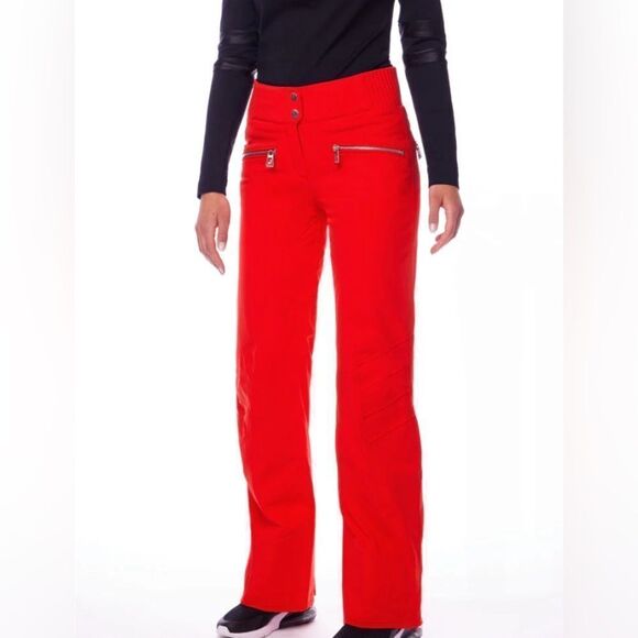Toni sailer alla ski pants cherry red size 12US ski snowboard winter sports - Picture 1 of 13